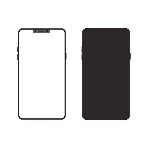 Illustration d'un smartphone avec des vues avant et arrière