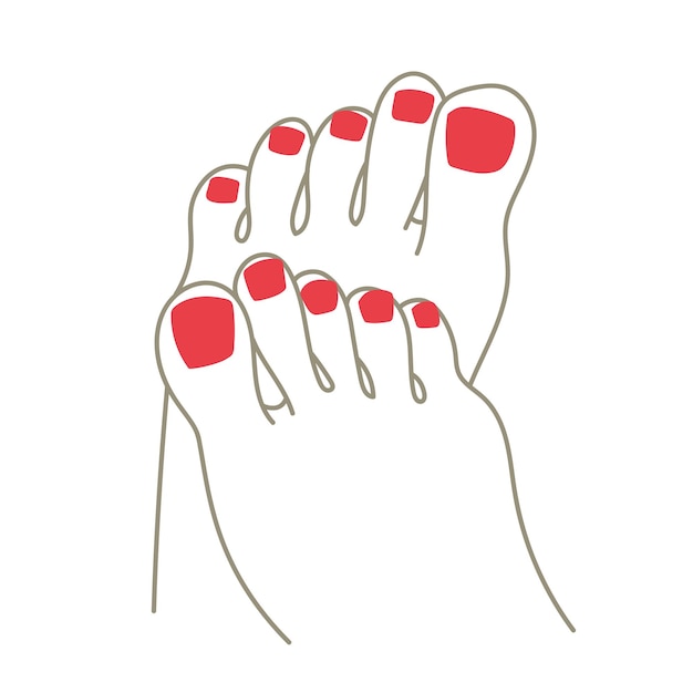 Vecteur illustration de soins des pieds femme