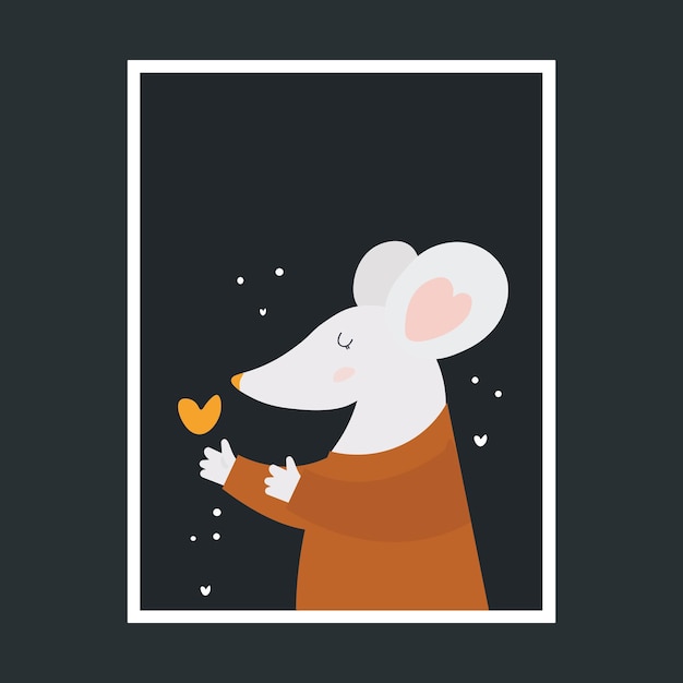 Illustration D'une Souris Mignonne