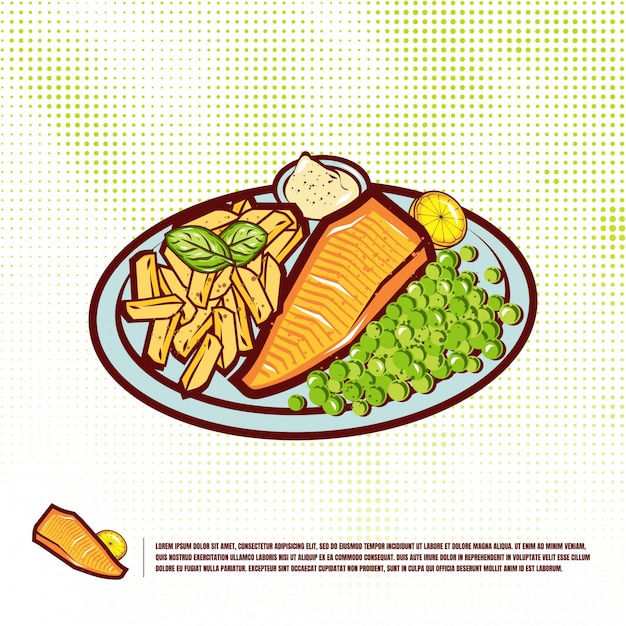 Illustration De Steak De Saumon