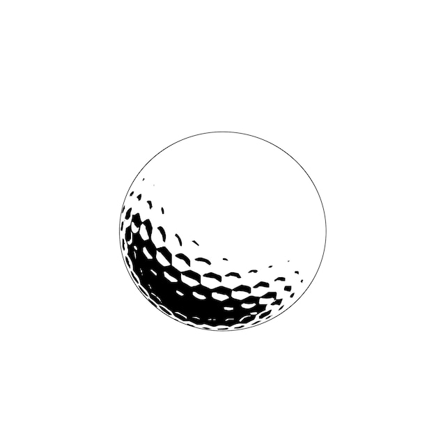 Illustration de stock d'icône de concept de balle de golf sur fond blanc