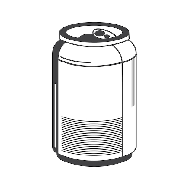 Illustration stock de vecteur de canette de bière rétro