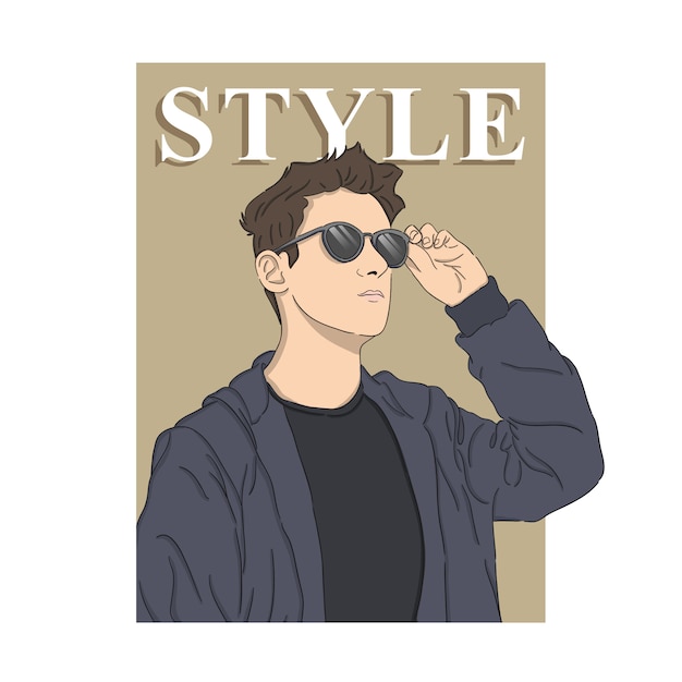 Illustration De Style Homme