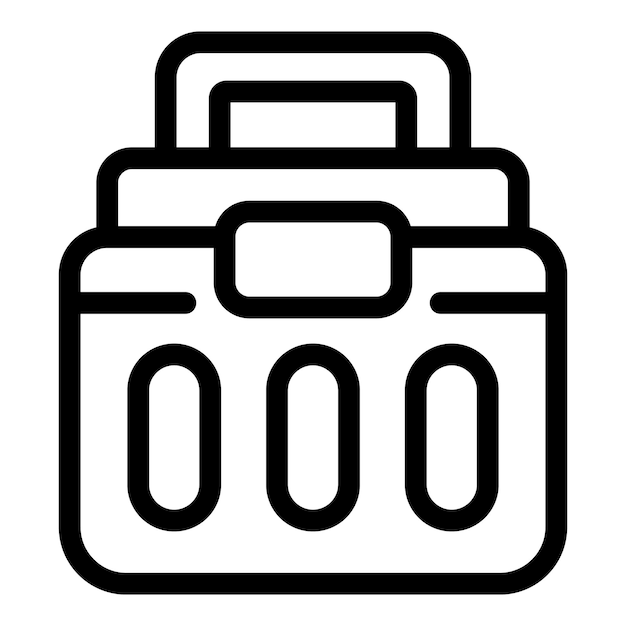 Illustration de style d'icône de ligne d'une boîte à outils pour des projets de construction ou de bricolage
