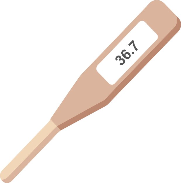 Vecteur illustration de style plat du thermomètre vectoriel isolée