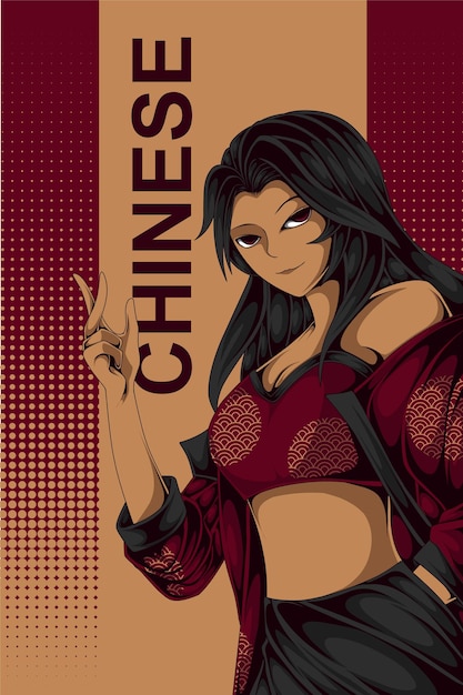 illustration de style rétro demi-teinte dessin animé nouvel an chinois