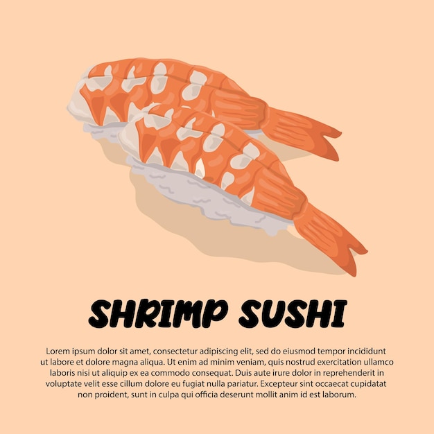 Illustration De Sushi Aux Crevettes