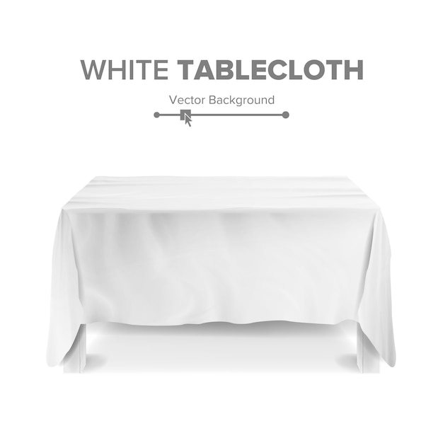 Illustration de table blanche avec nappe