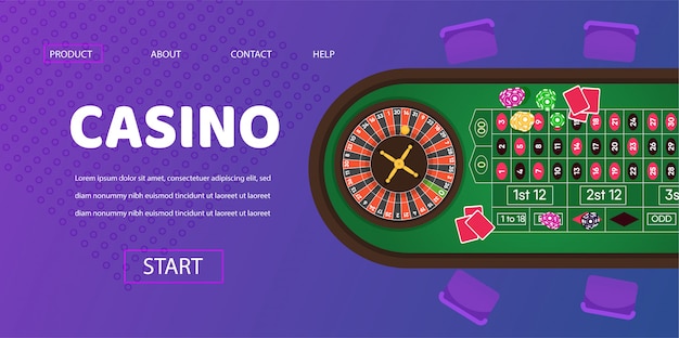 Illustration de table verte de jeu de roulette de casino