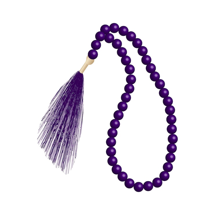 Vecteur illustration tasbih design plat dessiné main vecteur libre