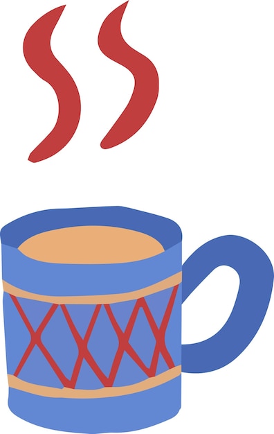 Vecteur illustration de tasse à café dessinée à la main
