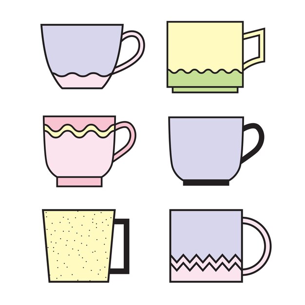 Vecteur illustration de tasse pour café ou thé