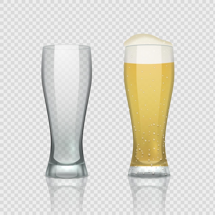 Vecteur illustration de tasses de verre à bière