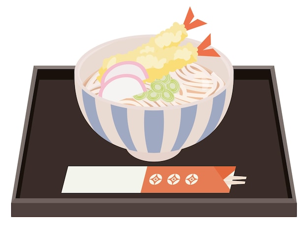 Une Illustration De Tempura Udon.