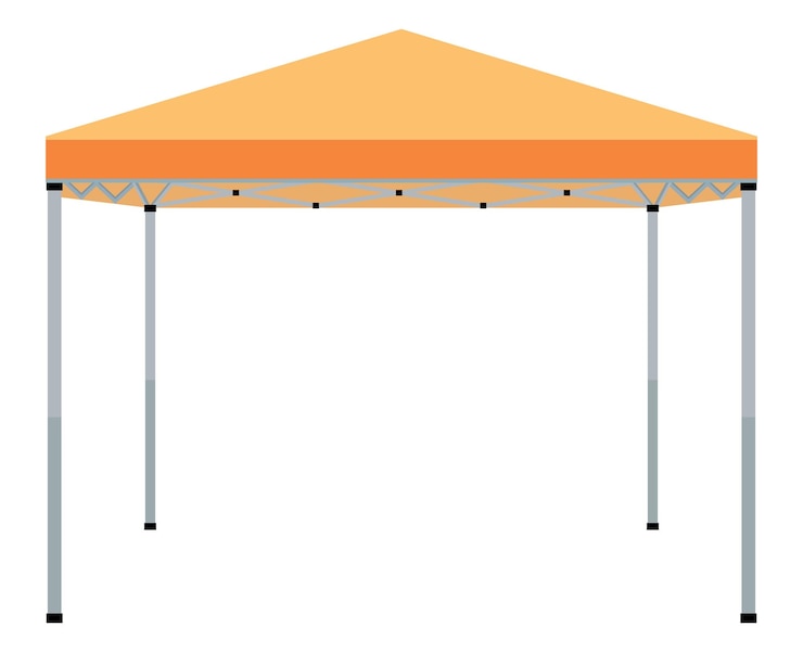 Vecteur illustration de la tente orange