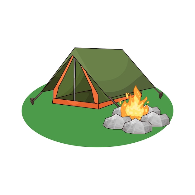 L'illustration de la tente