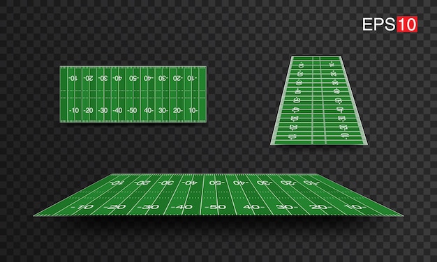 Vecteur illustration terrains de football américain