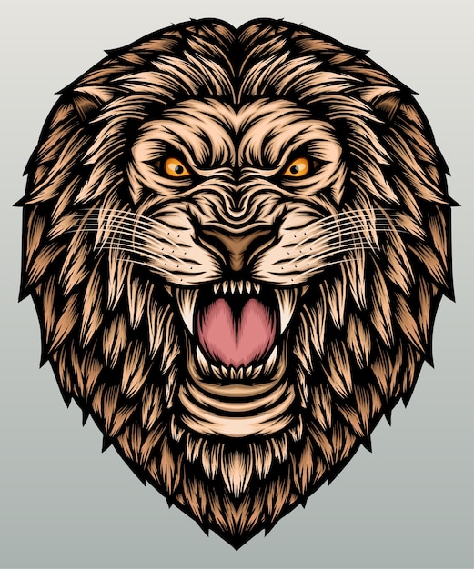 Illustration De Tête De Lion.