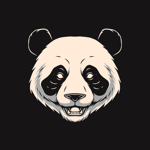 Vecteur illustration tête panda