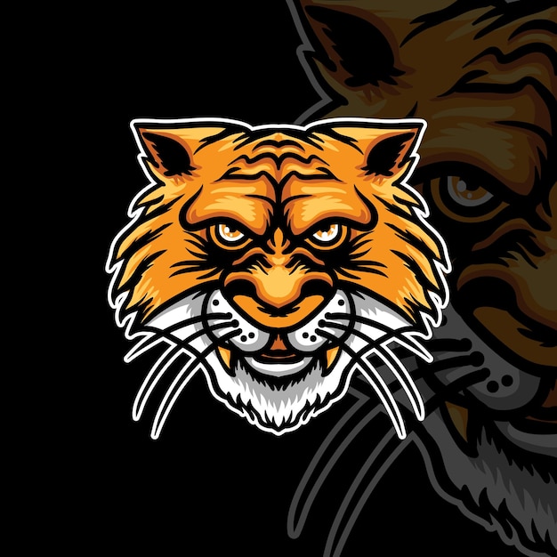 Vecteur illustration de la tête de tigre