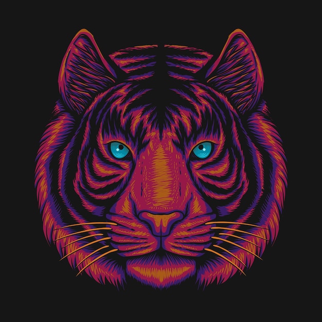 Illustration de tête de tigre