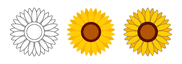 Illustration De Tête De Tournesol Pour La Décoration Et La Conception De Cartes De Vœux