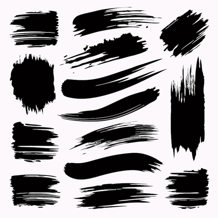 Vecteur illustration de la texture des coups de pinceau
