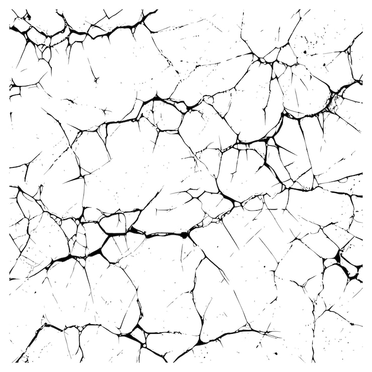 Vecteur illustration de la texture grunge fissurée