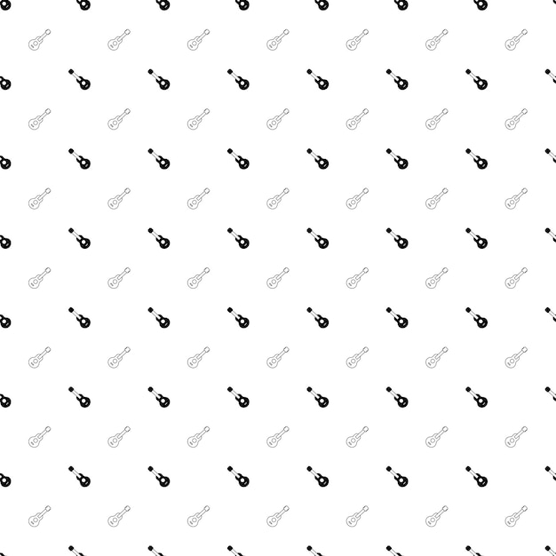 Illustration de texture vectorielle de fond de modèle sans couture de guitare