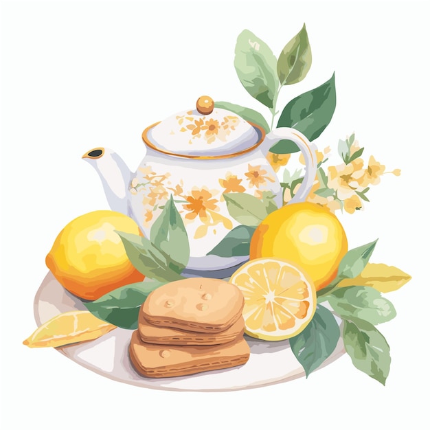 Illustration De Thé Clipart Thé Au Citron