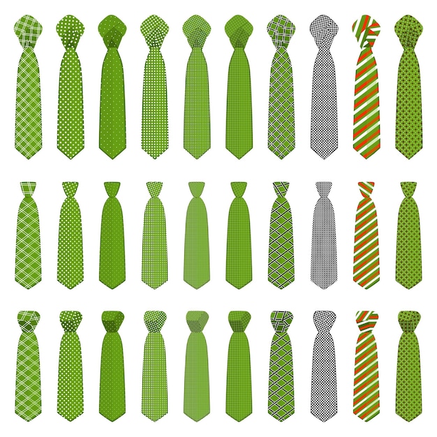 Illustration sur le thème grand ensemble cravates différents types cravates différentes tailles