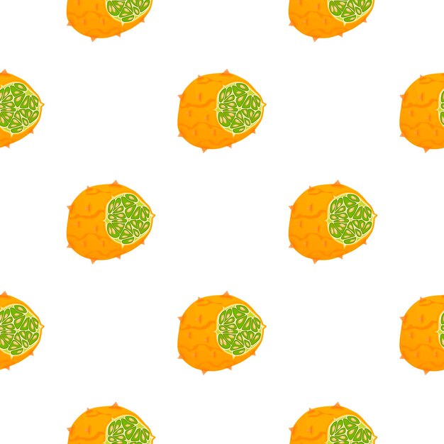 Illustration sur le thème grand kiwano sans couture coloré