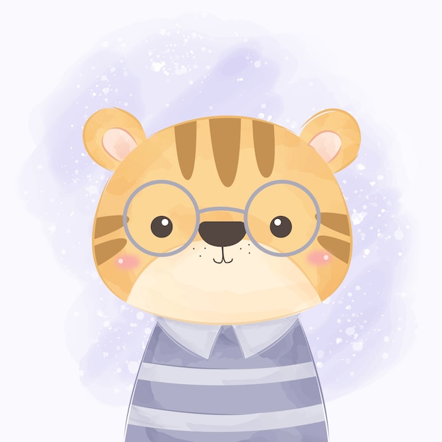 Illustration De Tigre Mignon Pour La Décoration Des Enfants