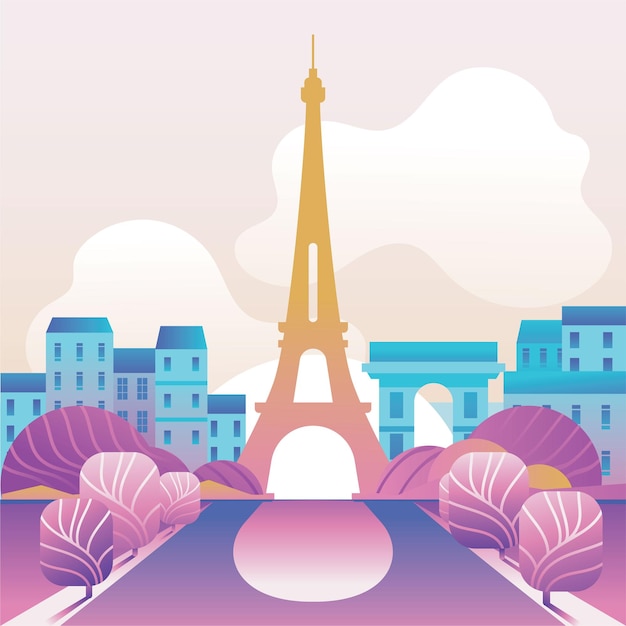 Illustration avec la Tour Eiffel Paris