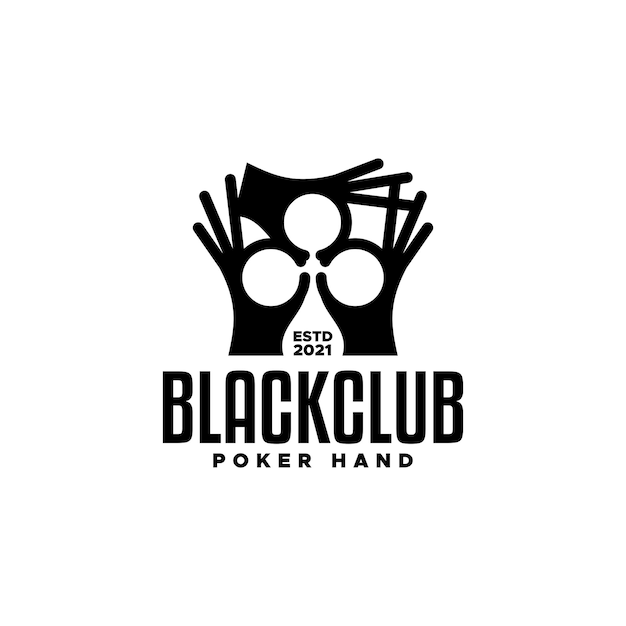 Illustration D'un Trois Mains Formant Un Bien En Forme De Club Pour Toute Entreprise Liée à Un Jeu De Poker