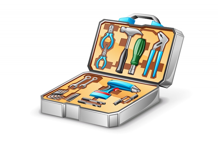Vecteur illustration de la trousse à outils
