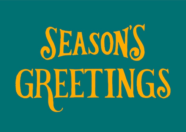 Illustration De Typographie Seasons Greetings