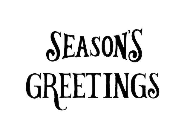 Illustration De Typographie Seasons Greetings