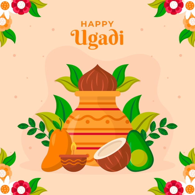 Illustration D'ugadi Plat