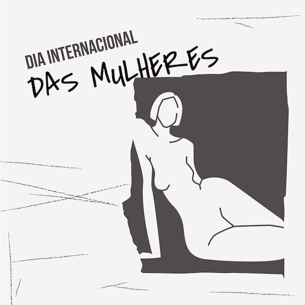 Vecteur illustration de uma mulher para o dia internacional da mulher