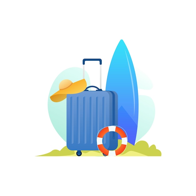 Illustration de vacances valise