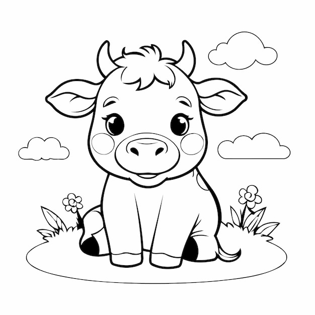 Illustration D'une Vache Incroyable Pour Les Livres Pour Enfants