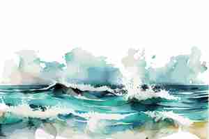 Vecteur une illustration d'une vague avec le mot océan dessus