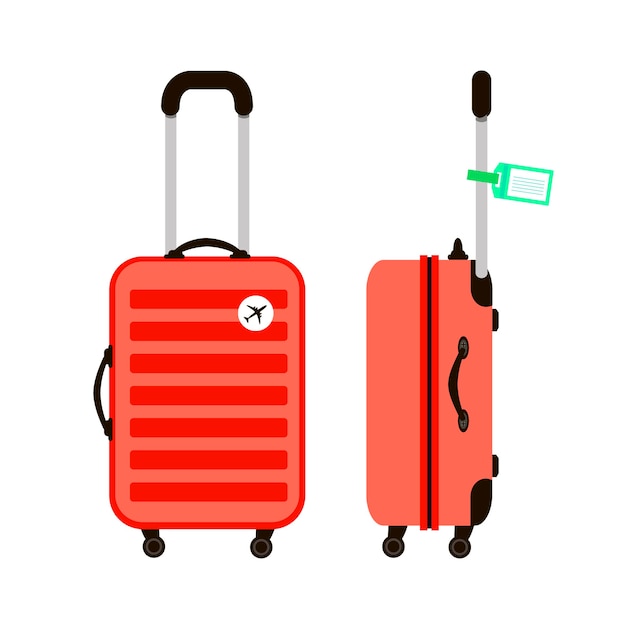 Illustration de valises de voyage rouge