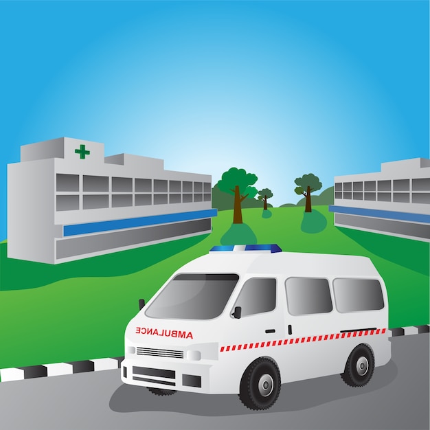 Illustration De Vecteur D'ambulance.