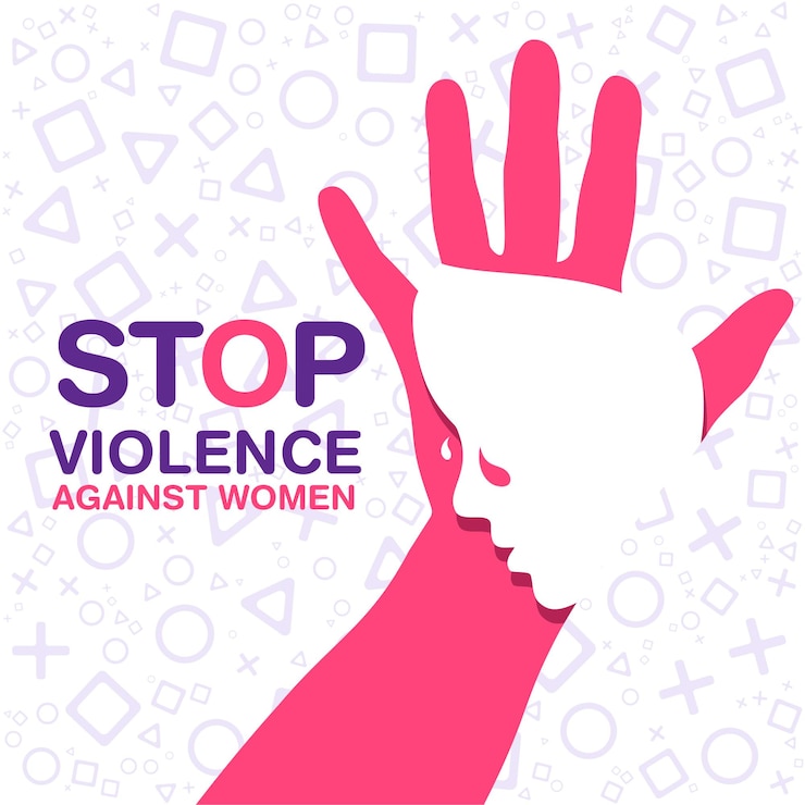 Vecteur illustration d'un vecteur d'arrêt de l'élimination de la violence à l'égard des femmes