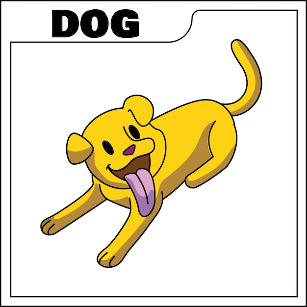 illustration de vecteur de chien mignon vecteur d'animal
