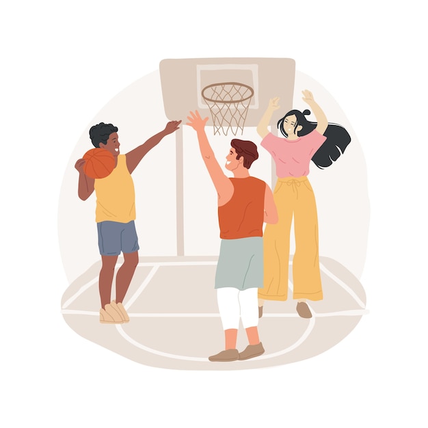 Illustration de vecteur de dessin animé isolé de basket-ball