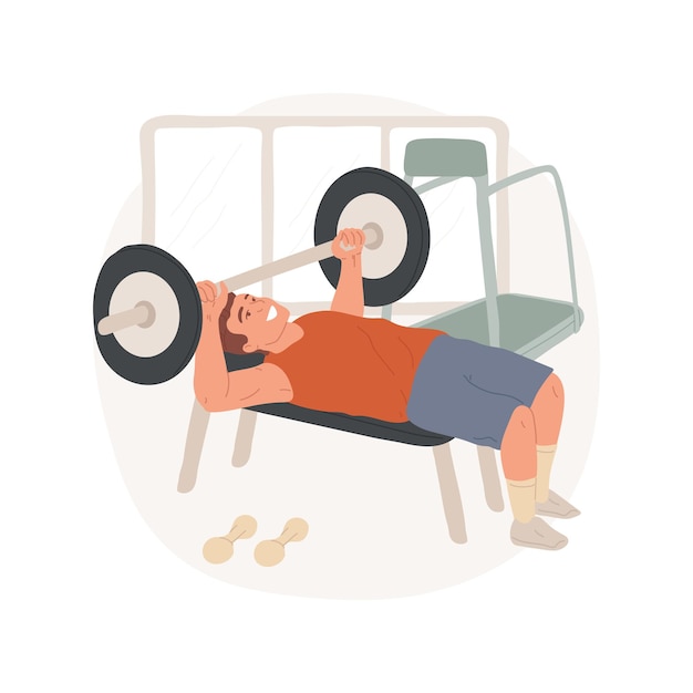 Illustration de vecteur de dessin animé isolé de gym