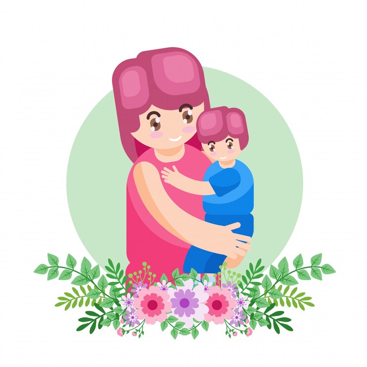 Vecteur illustration de vecteur heureux parent de la fête mère